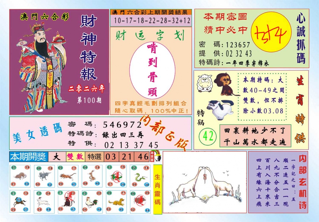 100期财神特报[图]